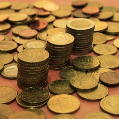 Coins Stack Hard Gel Money Loose Change Cash Euro
